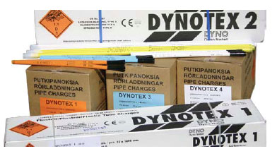 Dynotex sprengiefnarör