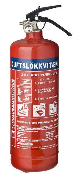Ningbo 2 kg. ABC duftslökkvitæki Ningbo 2 kg. ABC duftslökkvitæki