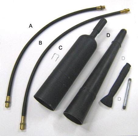 Horn og slanga í amerísk kolsýrutæki 15 - 20 lbs.