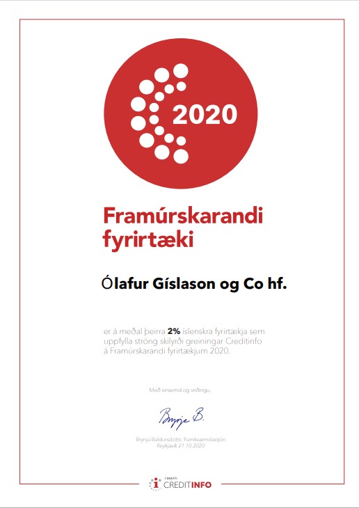 2020 Framúrskarandi fyrirtæki