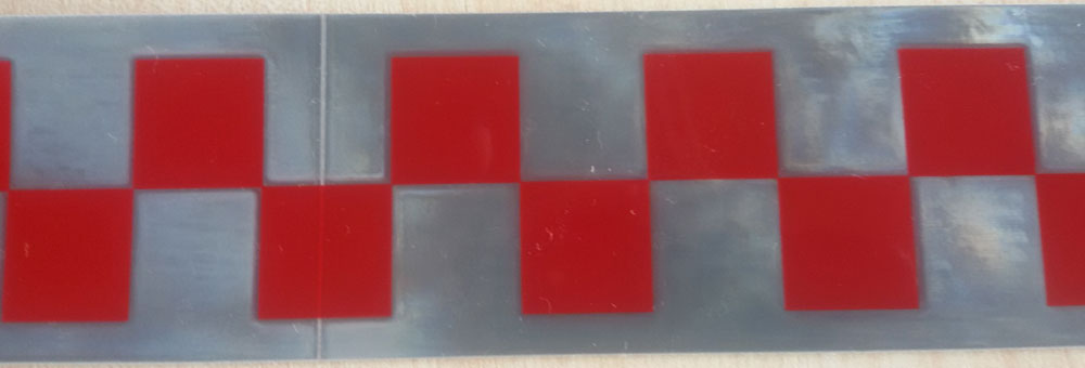 Battenburg grátt rautt