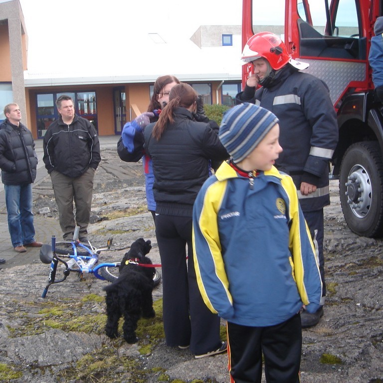 Frá afhendingu Þorlákshafnarbifreiðar