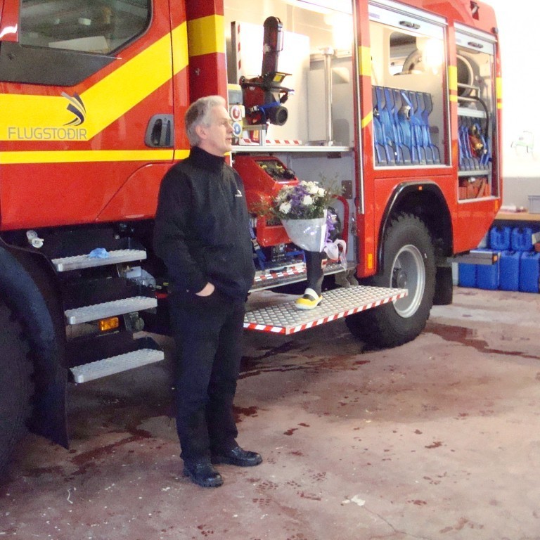 Bjarni frá Flugstoðum ávarpar