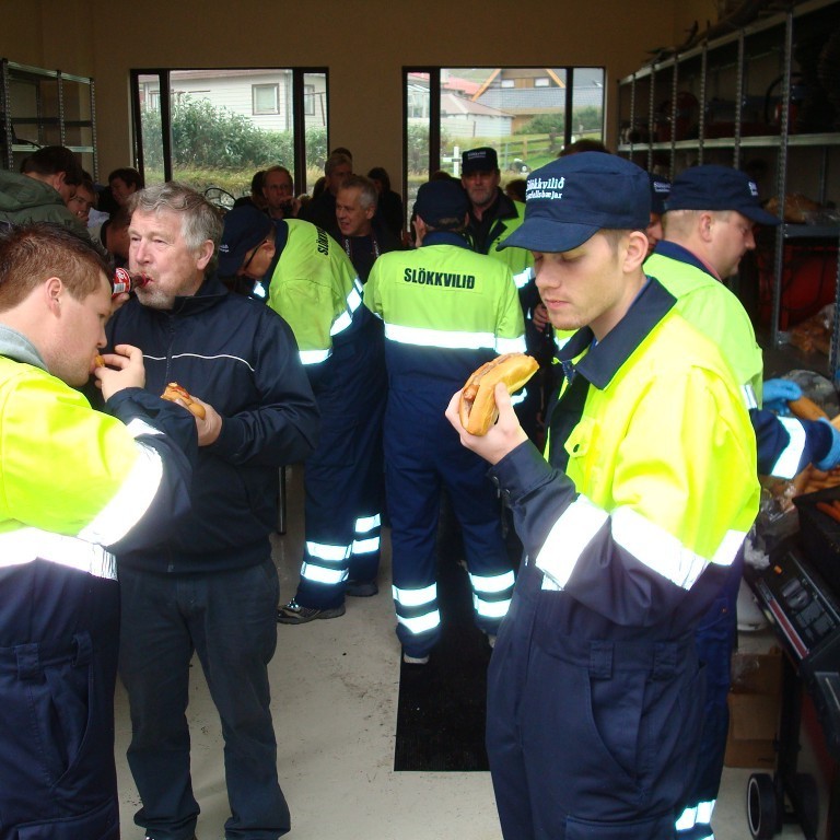 Tómas Sigurðsson í pylsu