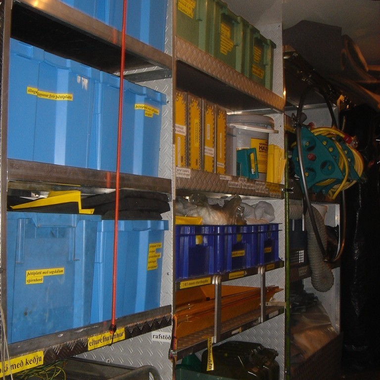 Vetter búnaðurinn í gámnum