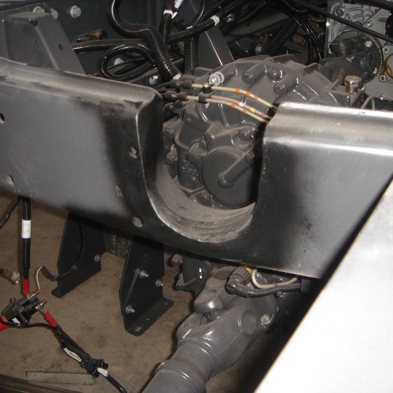 Svona er frágangur ef koma þarf drifskafti fyrir