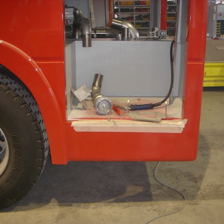 Niðurbyggð yfirbygging á Scaniu