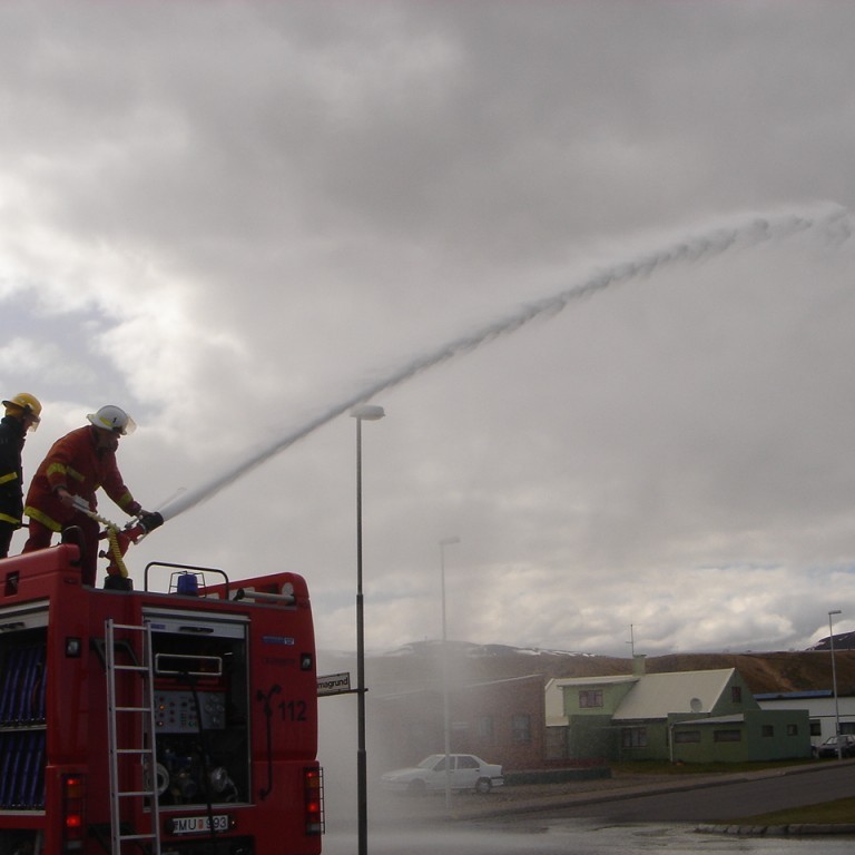 Sprautað um úðabyssu
