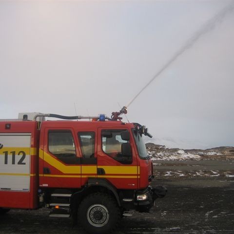 Sprautað úr þakbyssu