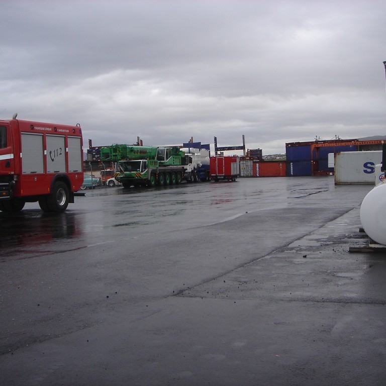 Á athafnasvæði Samskipa