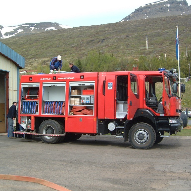 Slökkvibifreið Fjarðabyggðar komin heim
