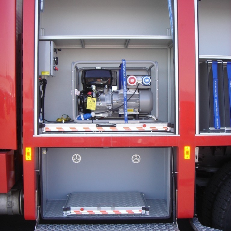 Rafstöð á útdraganlegum palli