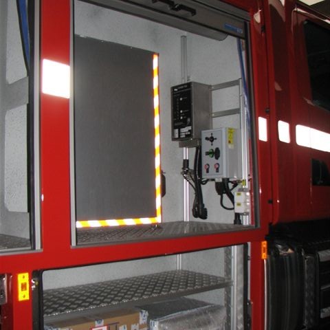 Stjórn borð fyrir ljósamastur og rafal