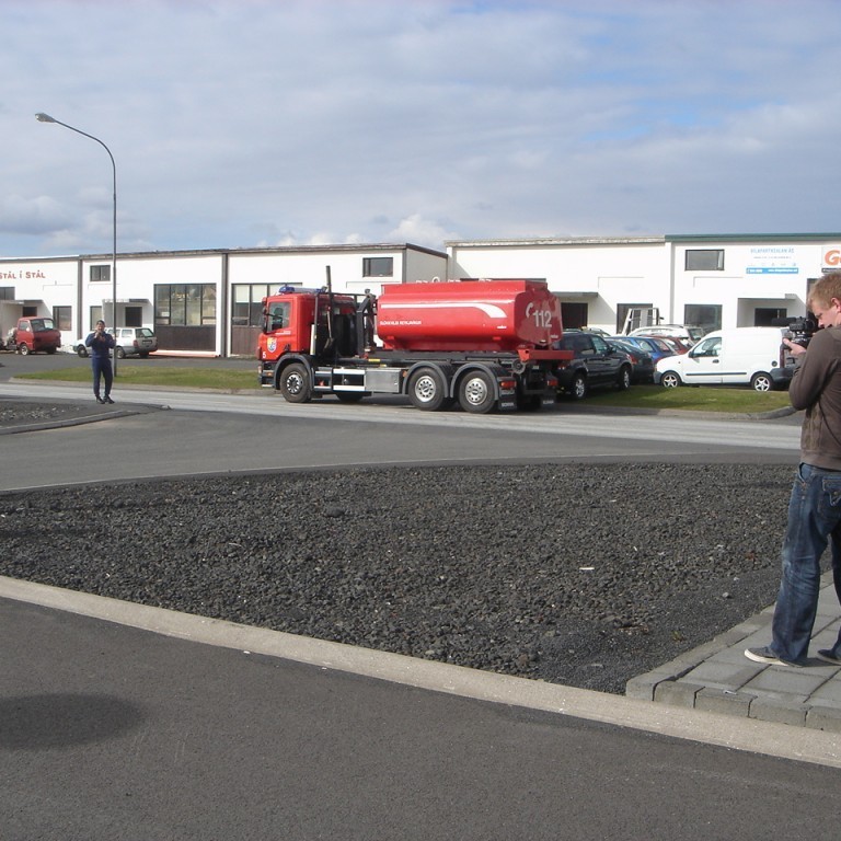 Tankbíllinn fyrstur