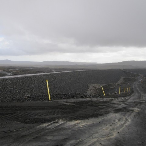 Búðarhálsstífla í september 2013