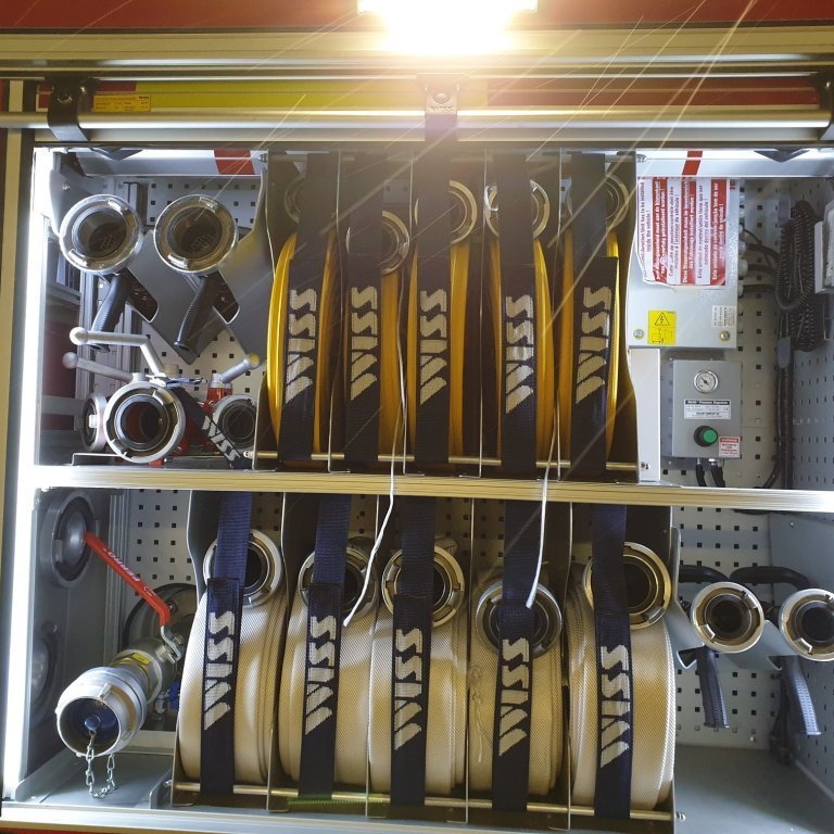 Guardman og Getex slöngur og >Protek stútar i skáp nr. 5