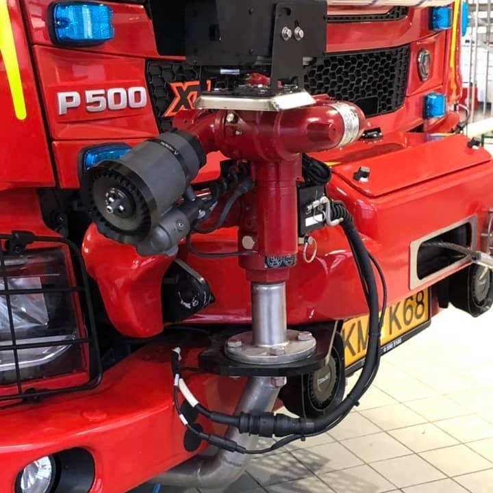 Stuðaramónitór á einni af bifreiðunum