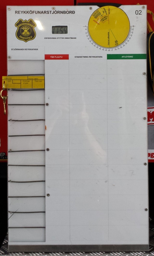 Íslensk framleiðsla á reykköfunartöflum