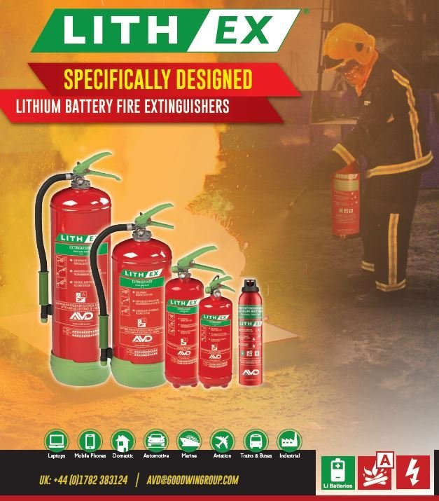Slökkvitæki fyrir Litium rafhlöðu elda