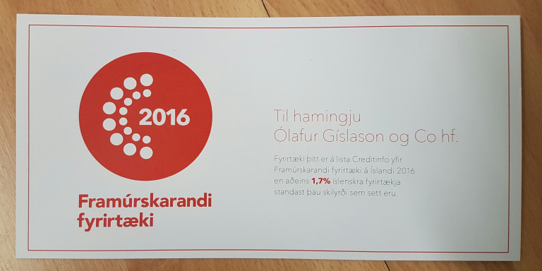 Framúrskarandi fyrirtæki 2016