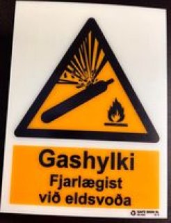 Gashylki Fjarlægist við eldsvoða 