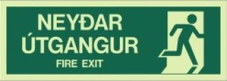 Neyðarútgangur 12x34sm