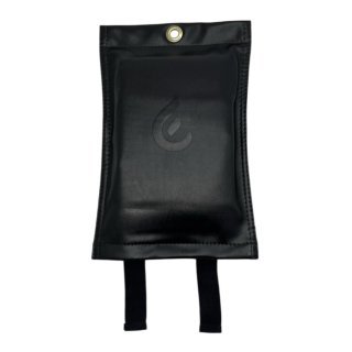 Eldvarnateppi leður svart 1x1m