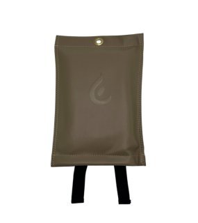 Eldvarnateppi leður brúnt 1x1m