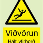 Viðvörun Hált yfirborð 15x20sm