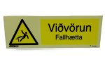 Viðvörun Fallhætta 10x30sm