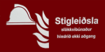 Stigleiðsla ál skilti 15 x 30 cm