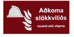 Aðkoma slökkviliðs 20 x 40cm