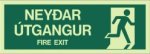 Neyðarútgangur 12x34sm