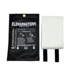 Eldvarnateppi leður svart 1x1m